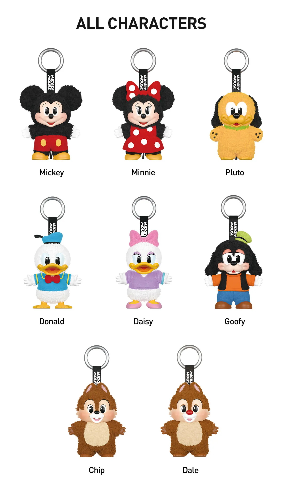 MICKEY FAMILY Cute Together Series- Plush Pendant
