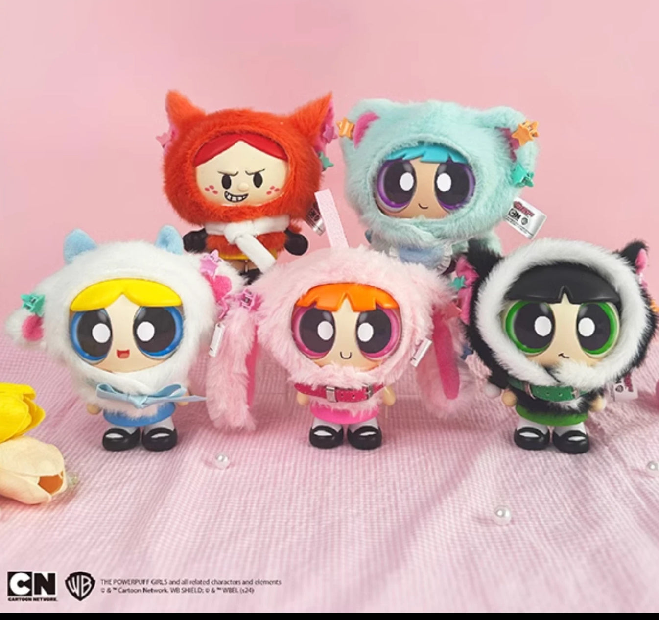 THE POWERPUFF GIRLS  Animal Cape Series-Vinyl plush Blind Box