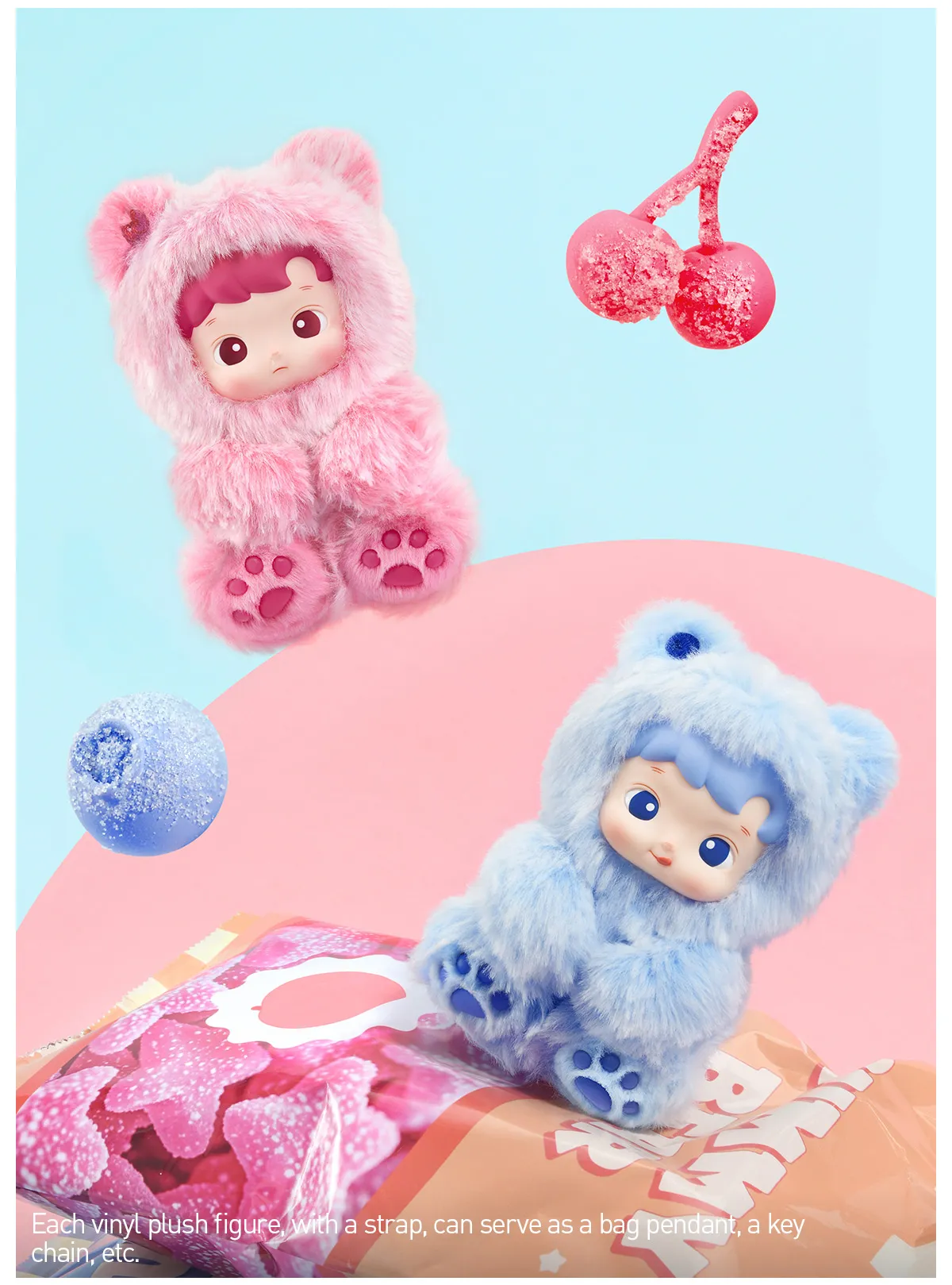 HACIPUPU Gummy Bear Series-Vinyl Plush Pendant Blind Box
