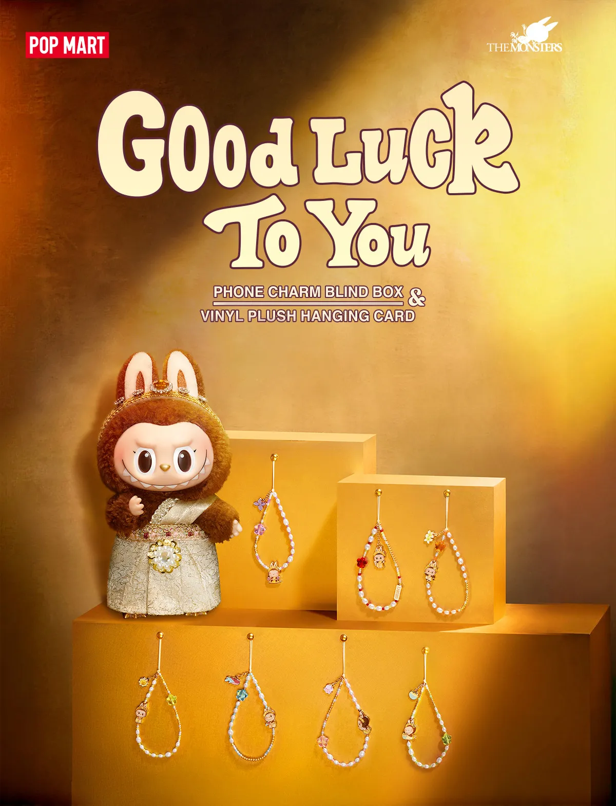 Limited Thailand Exclusive  LABUBU GOOD LUCK TO YOU Phone Charm Blind Box