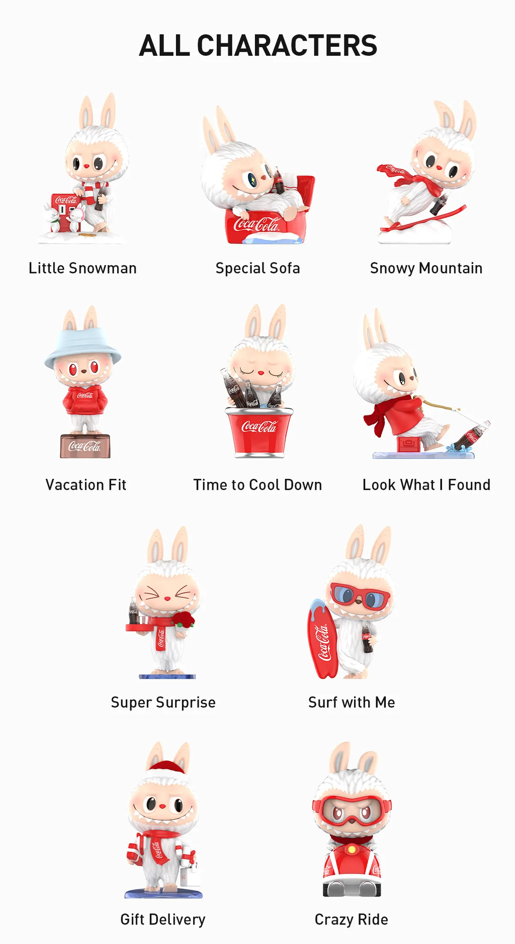 Limited Edition Collectors Choice THE MONSTERS COCA-COLA Series Figures